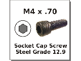 M4 x 0.70 Coarse Metric Socket Head Screw