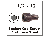 1/2-13 Socket Head Screws Stainless