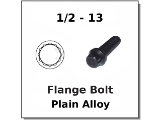 12 Point Flange Bolt 1/2-13 Plain Alloy (Length)