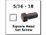 5/16-18 Square Head Bolts