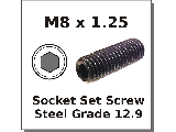 M8 x 1.25 Coarse Metric Socket Set Screw