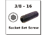 3/8-16 Socket Set Screws Alloy Steel Plain Finish