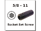 5/8-11 Socket Set Screws Alloy Steel Plain Finish