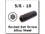 5/8-18 Socket Set Screws