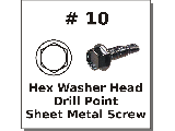 #10 Hex Head Drill Point Sheet Metal Screws