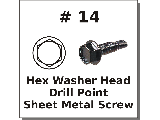 #14 Hex Head Drill Point Sheet Metal Screws