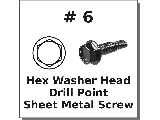 #6 Hex Head Drill Point Sheet Metal Screws