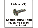 1/4-20 Truss Combo Head Screws Steel