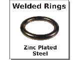 Welded Ring Zinc Steel #12 (0.10") x 5/8 (D)