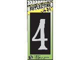 House Numbers 3-1/2" Reflective Nail-on (0 thru 9)