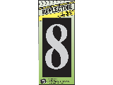 House Numbers 3-1/2" Reflective Nail-on (0 thru 9)