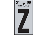 Letters & Numbers 2" Reflecting Black (A-Z, 0-9)