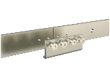 Steel Barn Door Track Connector, Satin Nickle