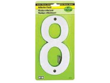 House Numbers 6 In Reflective Plastic Nail-on (0 thru 9)