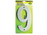 House Numbers 6 In Reflective Plastic Nail-on (0 thru 9)