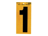 Black Numbers with Yellow Reflecting Back, 5 In #1