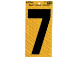 Black Numbers with Yellow Reflecting Back, 5 In #7