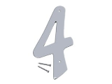 House Numbers 4 In Satin Nickel Nail-on (0 thru 9)