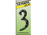 House Numbers 4" Black Plastic Nail-on (0 thru 9)