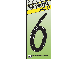 House Numbers 4" Black Plastic Nail-on (0 thru 9)