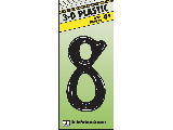 House Numbers 4" Black Plastic Nail-on (0 thru 9)