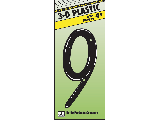 House Numbers 4" Black Plastic Nail-on (0 thru 9)