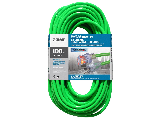 Neon Green Extension Cord, 12/3 100 Ft