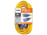 Contractor Tough Heavy Duty Yellow Twist-to-Lock 12/3 Extension Cord, 50 Ft