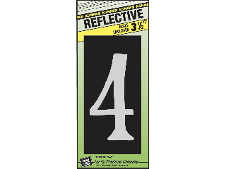 House Numbers 3-1/2" Reflective Nail-on (0 thru 9)