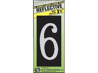 House Numbers 3-1/2" Reflective Nail-on (0 thru 9)