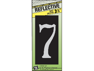 House Numbers 3-1/2" Reflective Nail-on (0 thru 9)