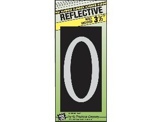 House Numbers 3-1/2" Reflective Nail-on (0 thru 9)