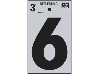 Letters & Numbers 3" Reflecting Black (A-Z, 0-9)