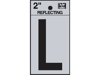 Letters & Numbers 2" Reflecting Black (A-Z, 0-9)