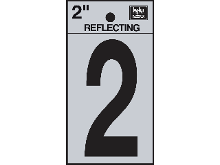 Letters & Numbers 2" Reflecting Black (A-Z, 0-9)