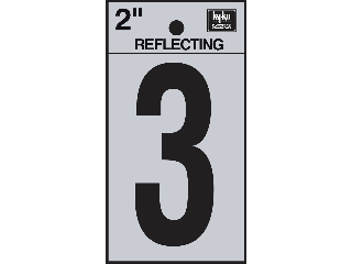 Letters & Numbers 2" Reflecting Black (A-Z, 0-9)