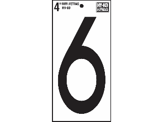 House Numbers 4" Reflective Stik-On (0 thru 9)