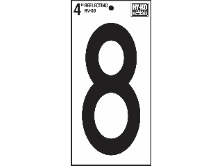 House Numbers 4" Reflective Stik-On (0 thru 9)