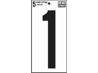 House Numbers 5" Reflective Stik-On (0 thru 9)