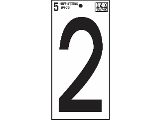 House Numbers 5" Reflective Stik-On (0 thru 9)