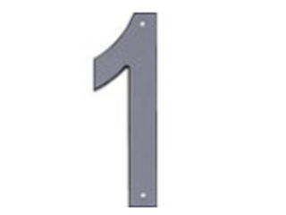 House Numbers 4 In Reflective Plastic Nail-on (0 thru 9)