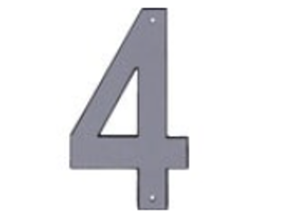 House Numbers 4 In Reflective Plastic Nail-on (0 thru 9)