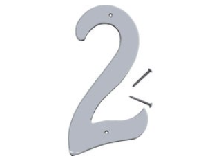 House Numbers 4 In Satin Nickel Nail-on (0 thru 9)