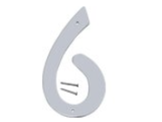 House Numbers 4 In Satin Nickel Nail-on (0 thru 9)