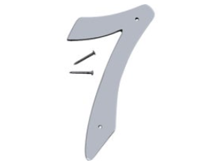 House Numbers 4 In Satin Nickel Nail-on (0 thru 9)