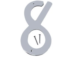 House Numbers 4 In Satin Nickel Nail-on (0 thru 9)