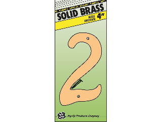 House Numbers 4" Solid Brass Nail-on (0 thru 9))