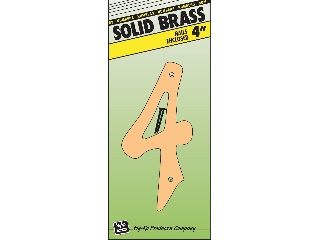 House Numbers 4" Solid Brass Nail-on (0 thru 9))