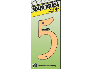 House Numbers 4" Solid Brass Nail-on (0 thru 9))