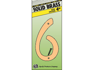 House Numbers 4" Solid Brass Nail-on (0 thru 9))